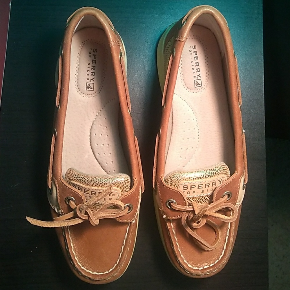 Gold Glitter Sperries